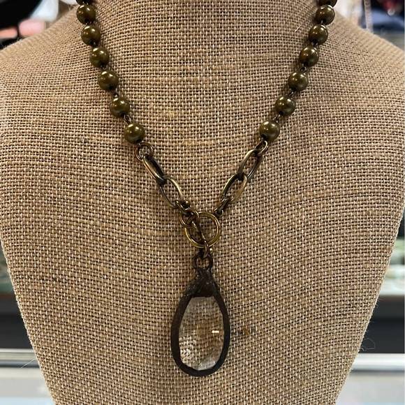 NEW MARYNA JEWELRY beaded pendant in bronze - Picture 2 of 2